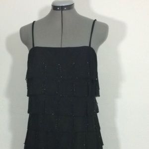 JS Collections Black Flapper Style Cocktail Dress